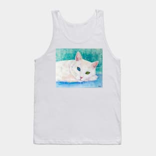 White cat - awakening Tank Top